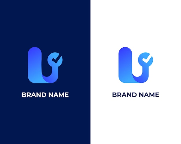 Letter L with right arrow management modern logo design template