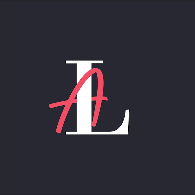 Vector letter la logo perfectly blended initials la letter logo design