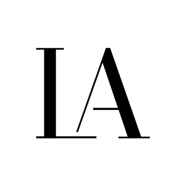 Vector letter la luxury logo vector