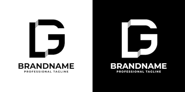 Letter LG or GL Monogram Logo suitable for any business with LG or GL initials