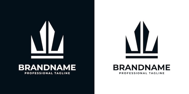 Letter LL Monogram Crown Logo suitable for any business with L or LL initials