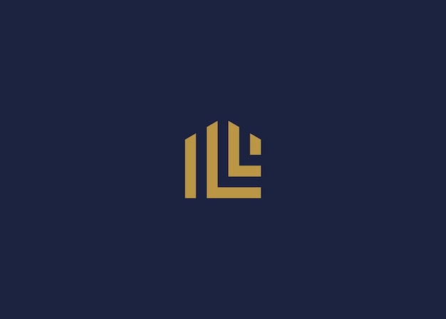 letter ll with house logo icon design vector design template inspiration