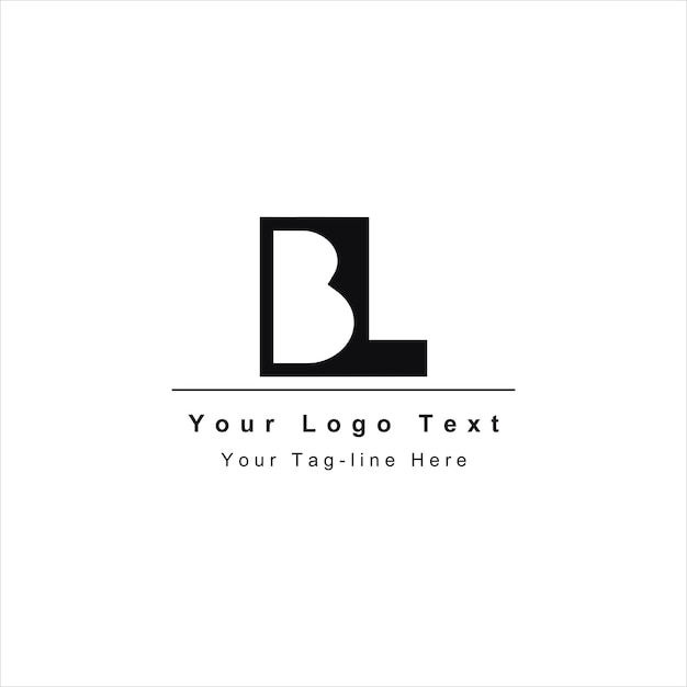 Vector letter logo bl or lb design initial icon template