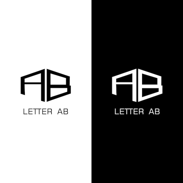 Letter Logo Black and White Design Vector