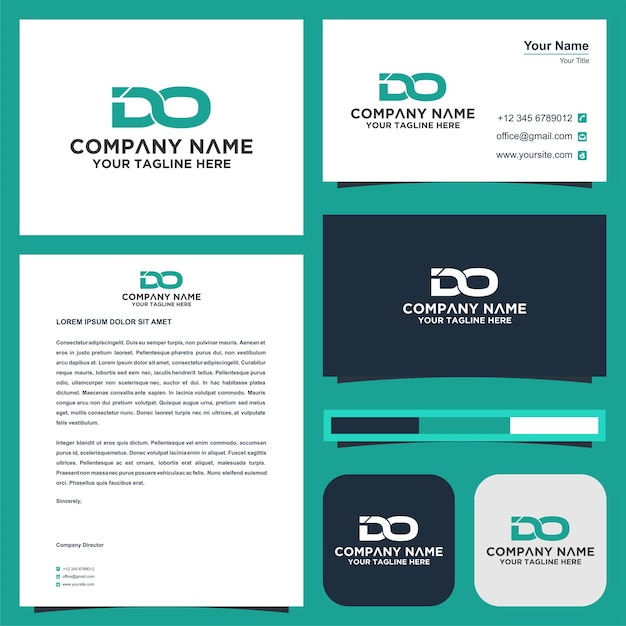 letter do logo and business card premiu