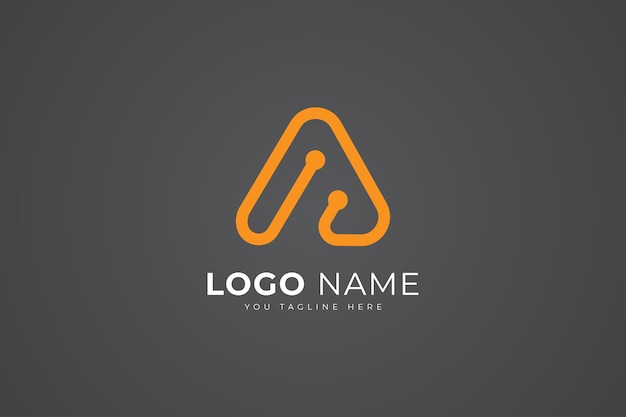 Vector letter a logo design creative letter n vector icon with business card template