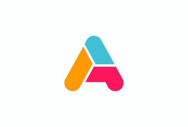 Letter A logo design, structure forms the letter a logo, flat design logo element