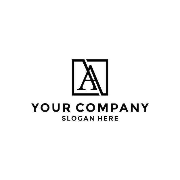 Letter A logo design symbol