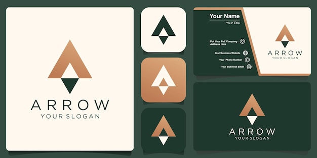 Letter A logo design with arrow symbol