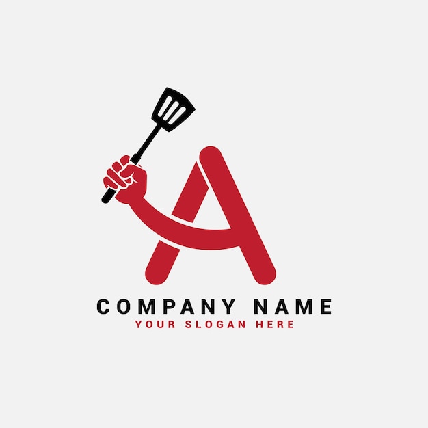 A Letter logo, a Food Letter logo