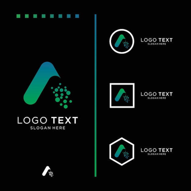 Letter A logo icon design template elements