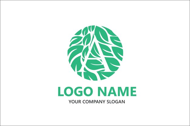 A letter logo on leaf