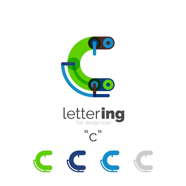 Letter logo line concept