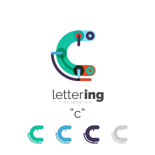 Letter logo line concept