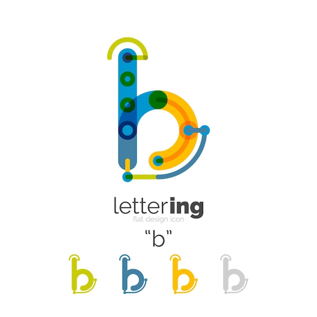 Letter logo line concept