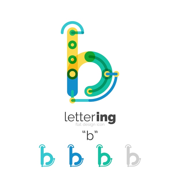 Letter logo line concept