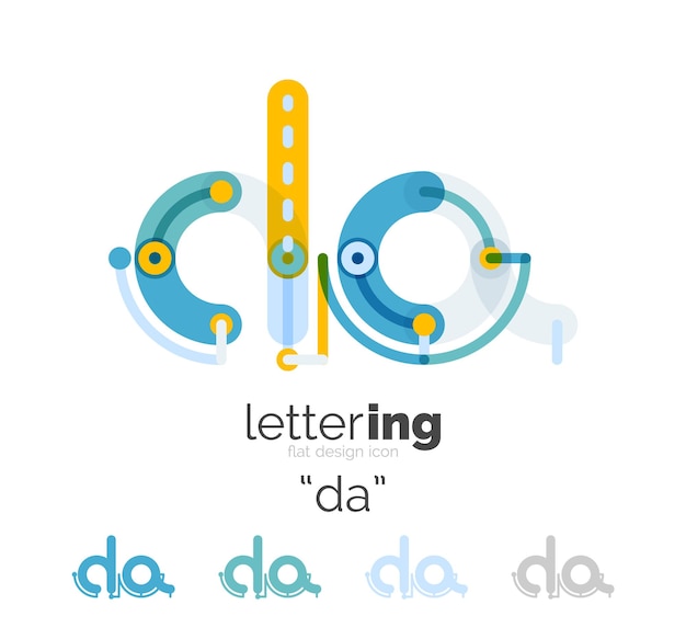 Letter logo line concept