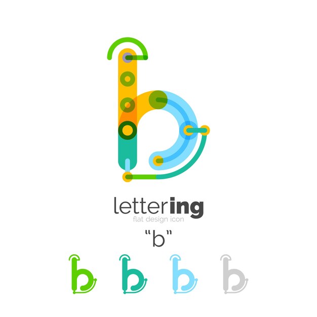 Letter logo line concept