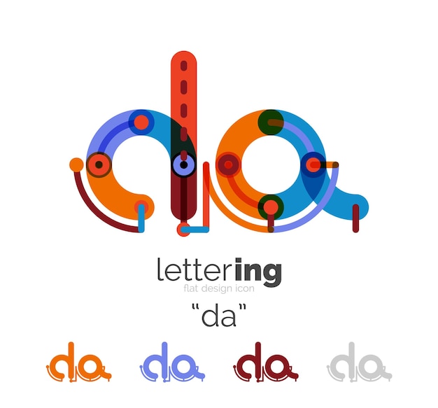 Letter logo line concept