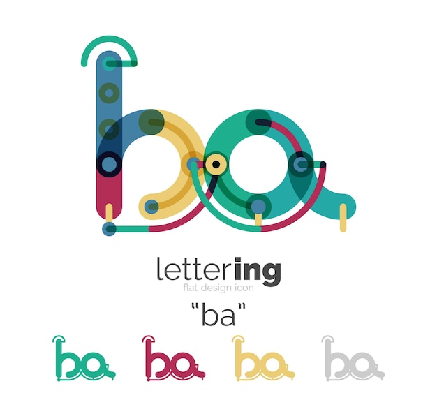 Letter logo line concept