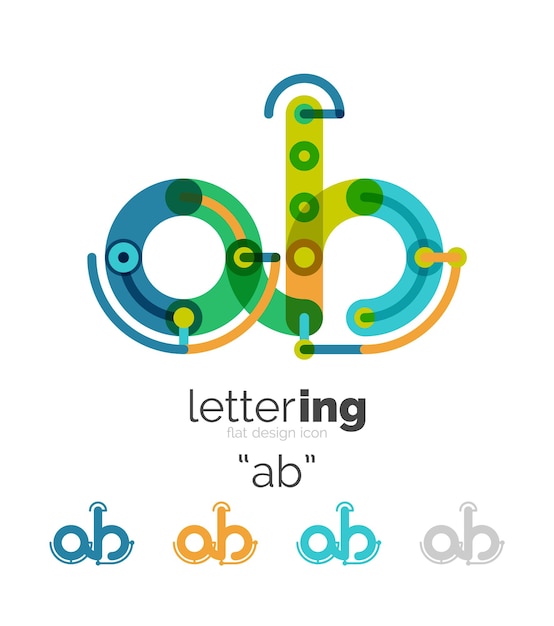 Letter logo line concept