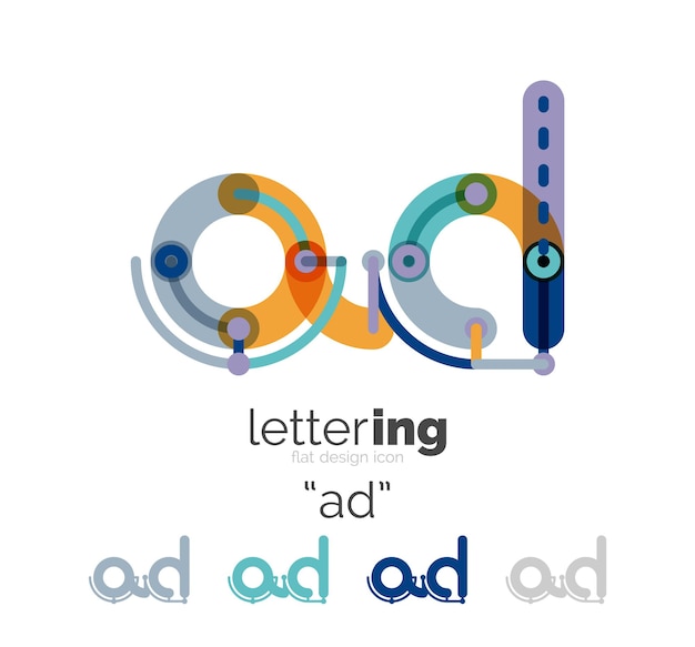 Letter logo line concept