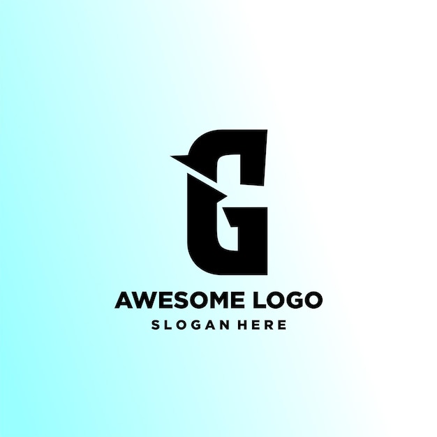 Letter logo minimalist luxury design gradient style