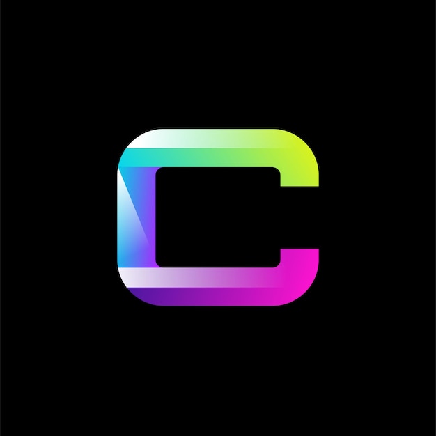 Letter logo simple gradient color