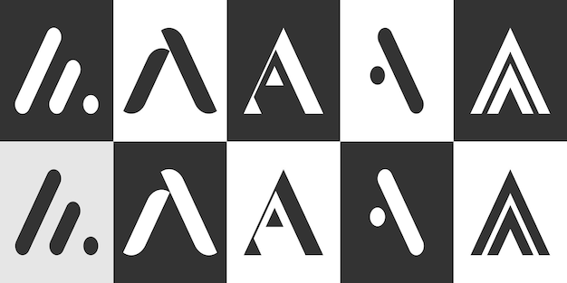 Letter A logo vector collection Premium Vector