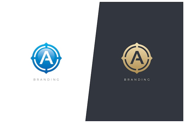 A Letter Logo Vector Design Concept - Monogram Icon Trademark. Creative Luxury Emblem