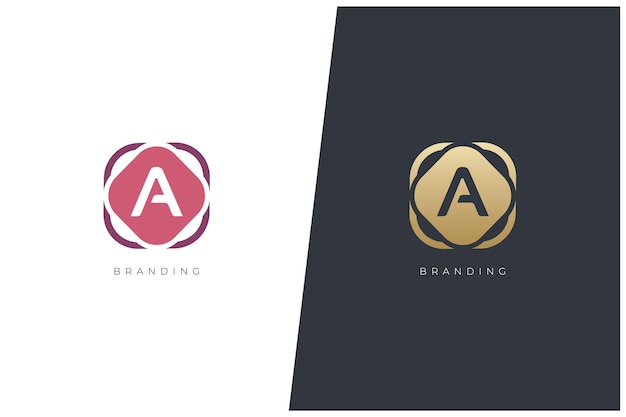 A Letter Logo Vector Design Concept - Monogram Icon Trademark. Creative Luxury Emblem