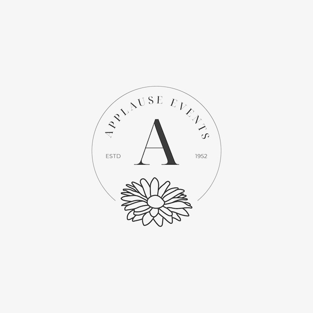 A Letter Logo with a creative Floral concept for company business beauty real estate Premium Vector