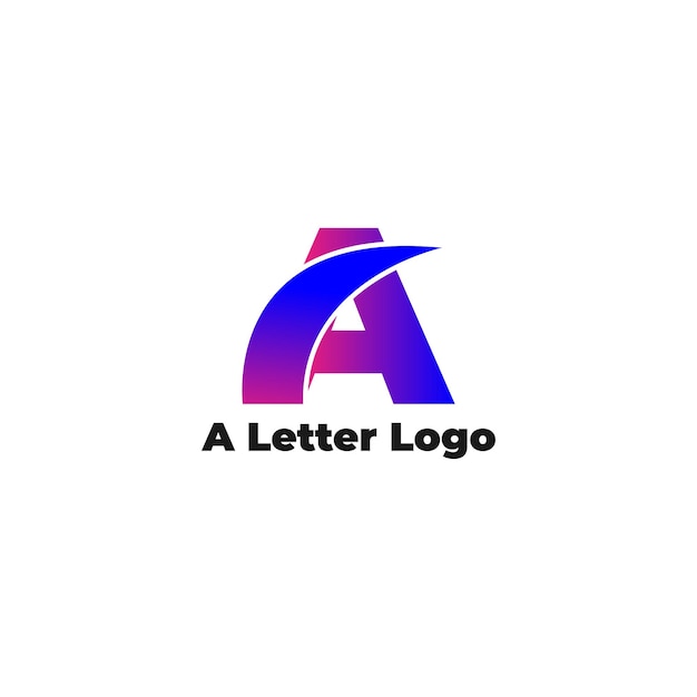 A letter logo with purple and blue colors