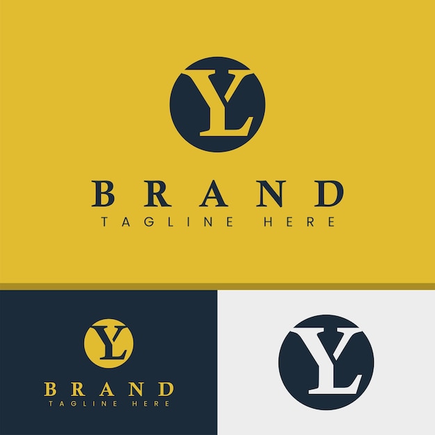 Letter LY or YL Monogram Logo suitable for any business with LY or YL initials