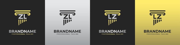 Letter LZ or ZL Lawyer Logo suitable for any business related to lawyer with LZ or ZL initials