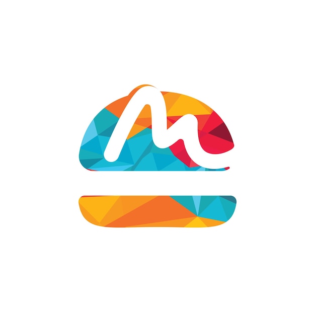 Letter M Burger vector logo design