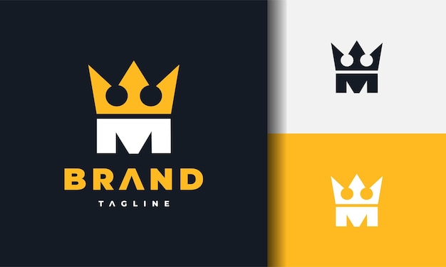 Vector letter m crown logo