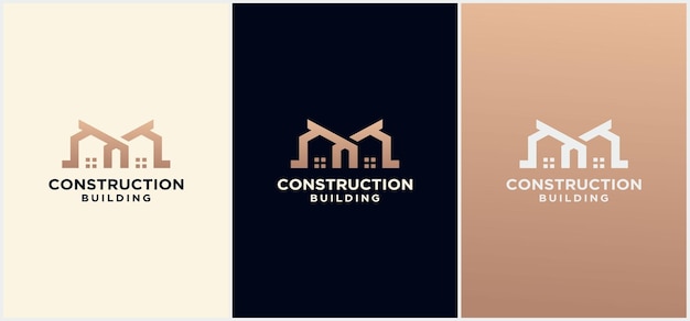 Letter M home Creative, Logo Design initials M House, Real Estate Icon.letter M home logo template