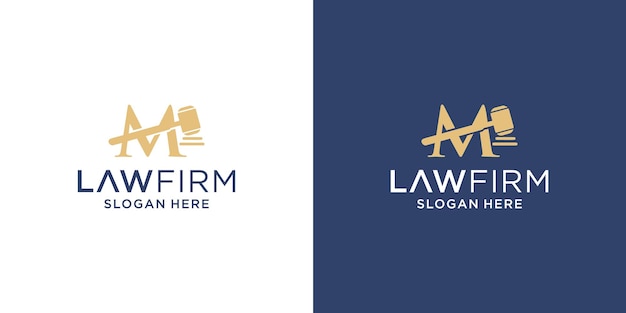 Letter m law firm logo design