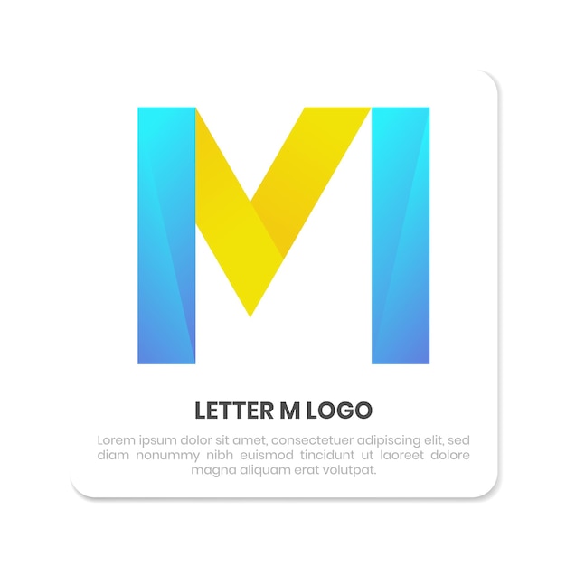 letter M logo design for company initials