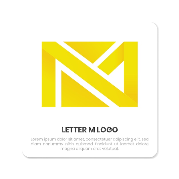 letter M logo design for company initials