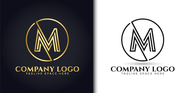 Letter m logo designelegant luxury logotype