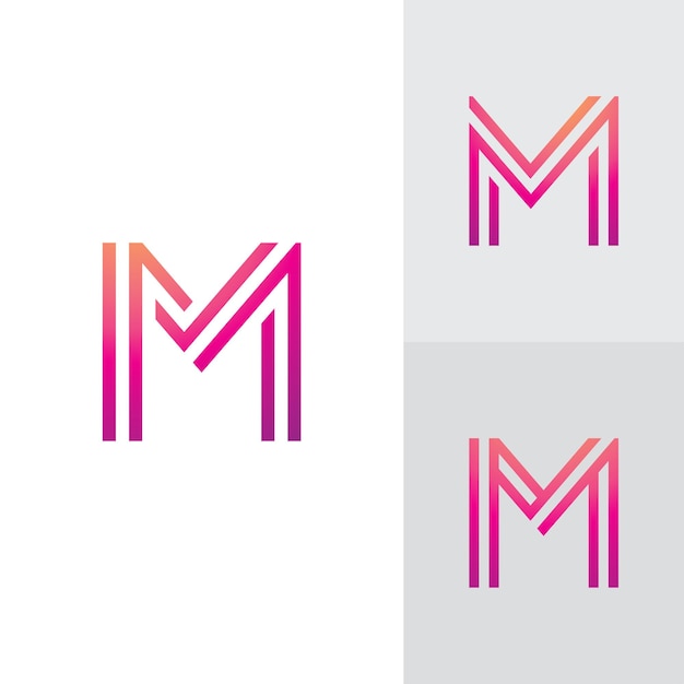 Letter M logo icon design template elements