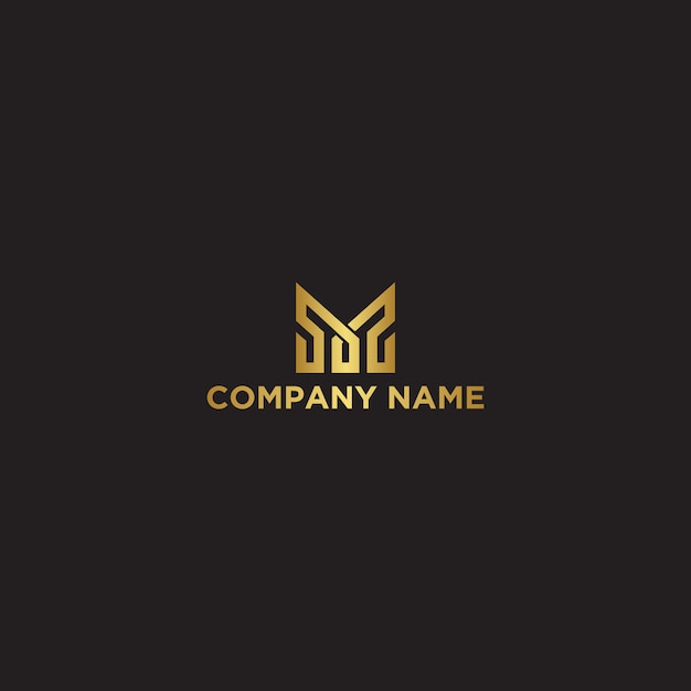 Letter M luxury logo template