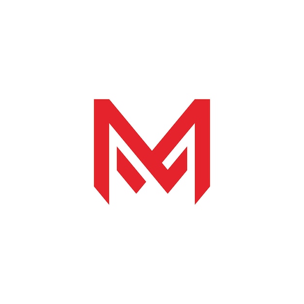 Letter M minimal logo icon design template elements