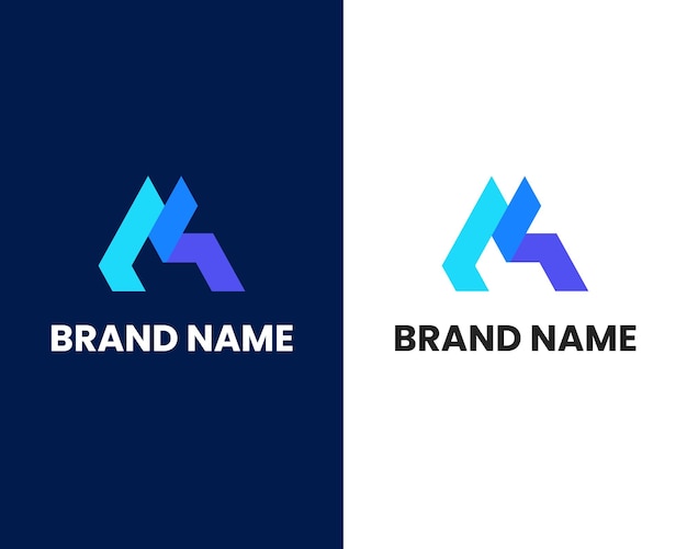 letter m modern logo design template