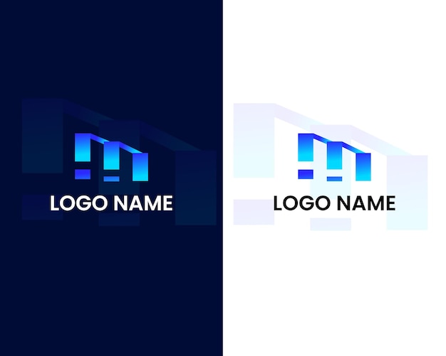 letter m modern logo design template