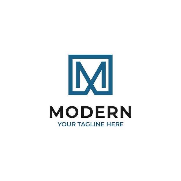 letter M modern logo design