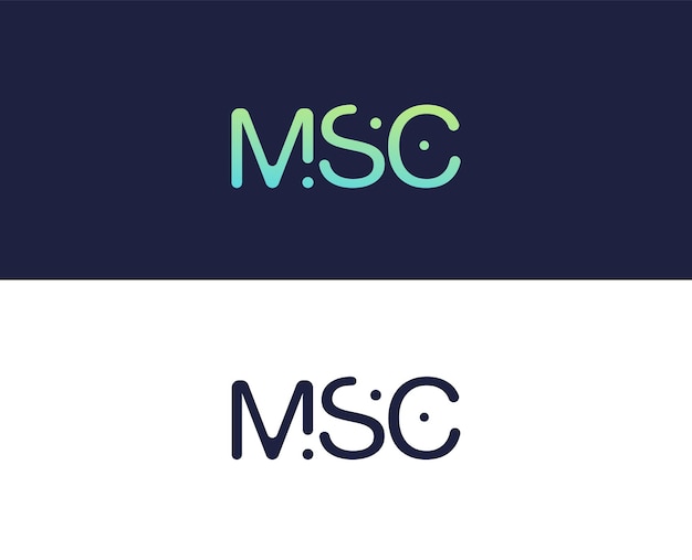 Vector letter m s c business logo vector