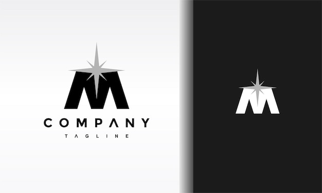 letter M shiny logo